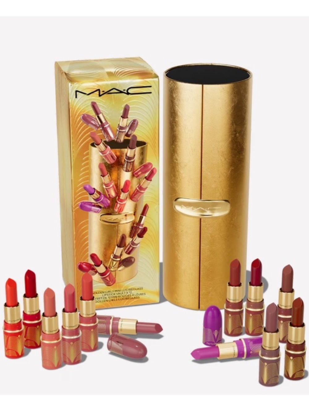 MAC Cosmetics Gift of Gold LustreGlass Lipstick Vault